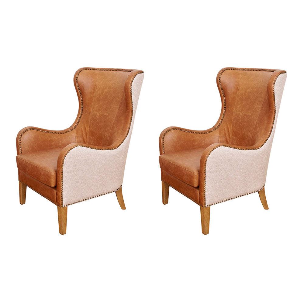 Wingback chair best sale set of 2