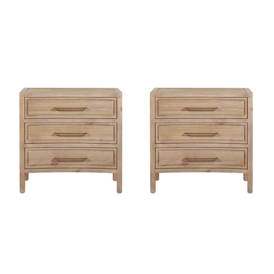 Set of 2 - Rome 3 Drawer Chest