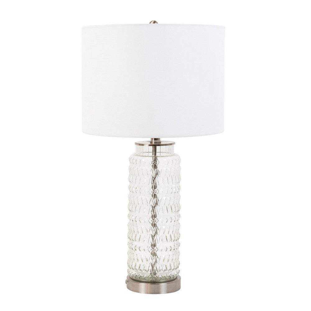 Ribbed glass deals lamp