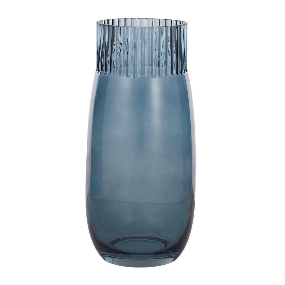 Mamie Navy Glass Vase Afterpay Zip Pay 1825 Interiors 